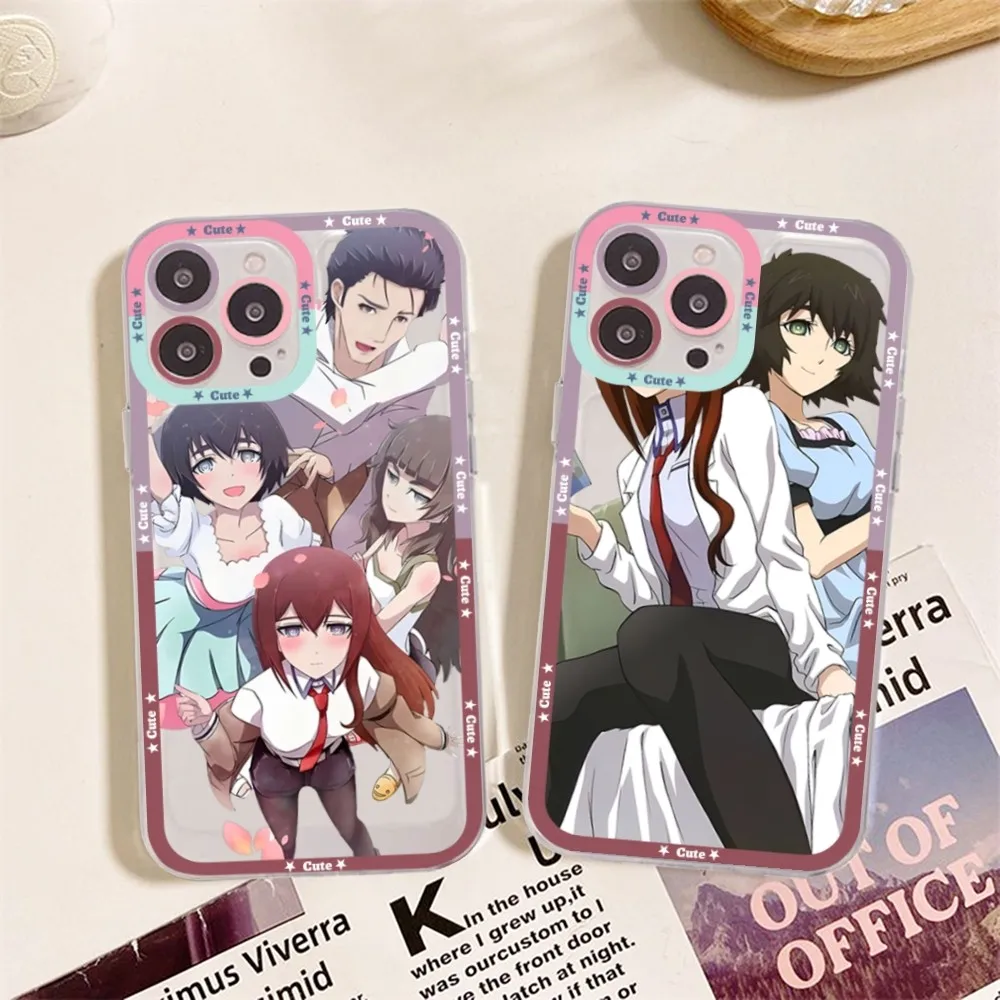 Steins Gate Phone Case For iPhone 15 11 12 13 14 Mini Pro Max XR X XS TPU Clear Case