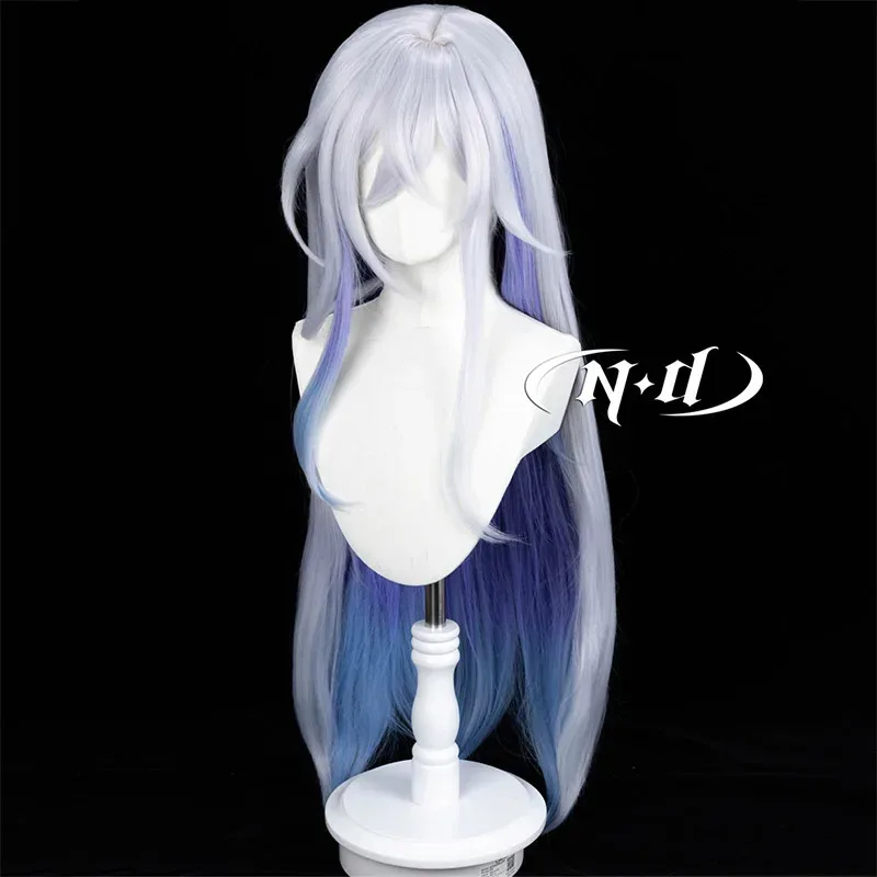 DY2025ND Genshin Impact Skirk Cosplay Wig Heat Resistant Synthetic for Comic Con Theme Party High Quality Kanekalon Cosplay Hair