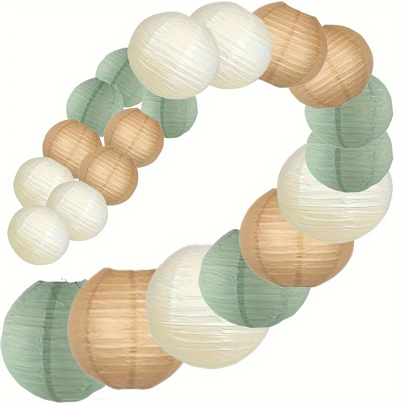21-lanternas-de-papel-cor-verde-salvia-com-detalhes-em-creme-para-decoracao-suspensa-ideais-para-natal-casamentos-e-festas-de-aniversario