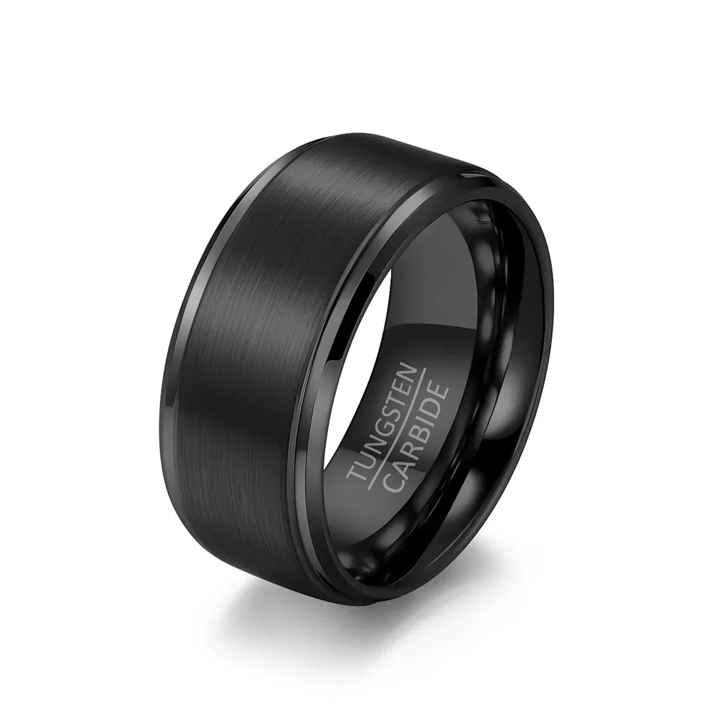 6/8/10mm High Quality Tungsten Steel Spinner Ring for Men Accessory Classic Stainless Steel Wedding Band Casual Sport Jewelry