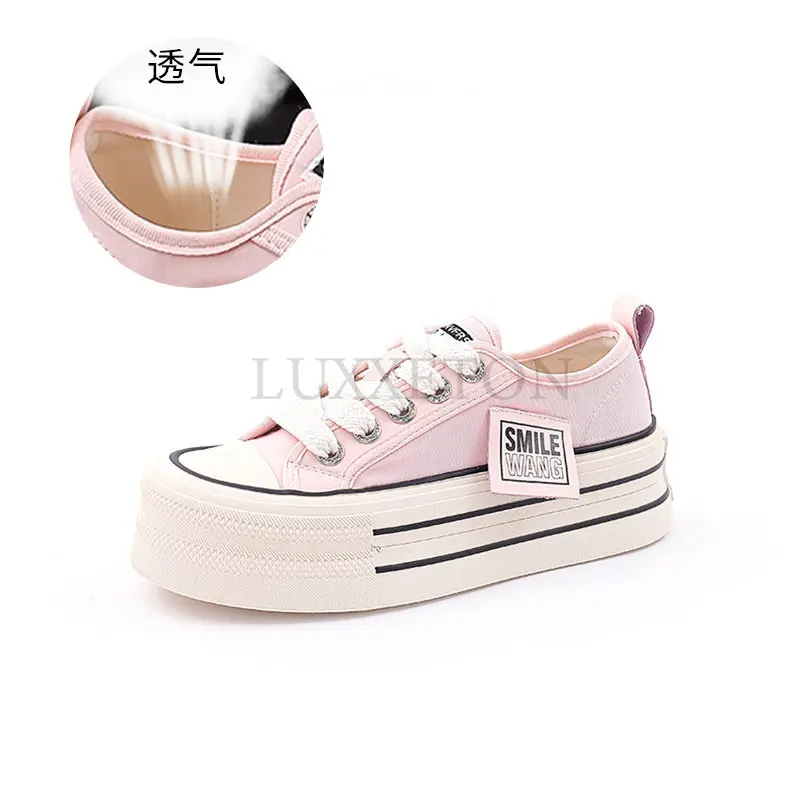 Canvas Shoes Women Spring Summer Casual Walking Platforms Vulcanized Shoes Ladies Fashion Chunky Sneakers Zapatos Para Mujer