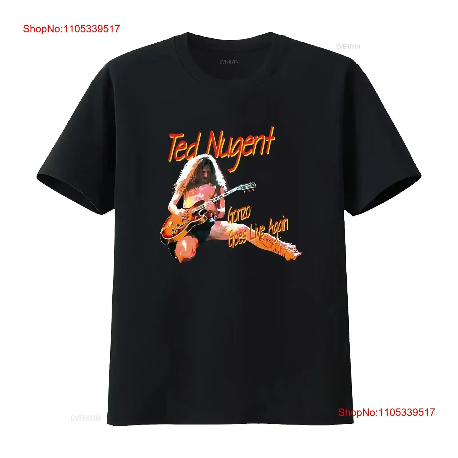 Ted Nugent T shirt Black Men vintage Washed Soft designer clothes Casual Breathable Top For Everyday Wear Slightly vintage