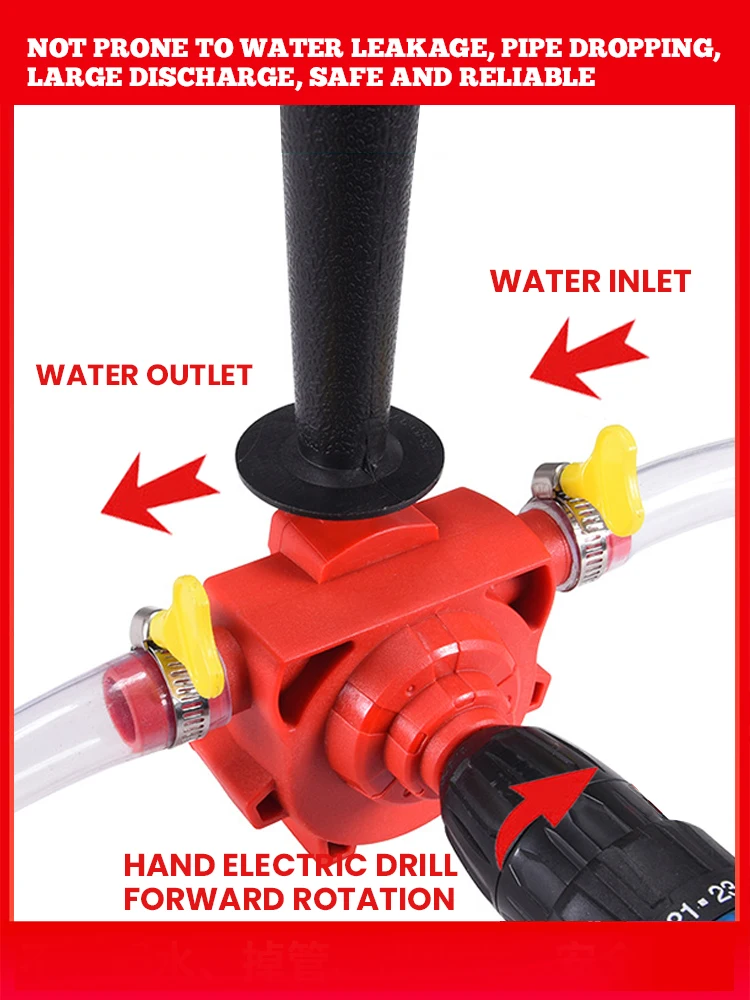 Bomba de accionamiento de taladro eléctrico, destornillador de bomba de agua de fluido de aceite diésel inalámbrico, taladro de mano, bomba