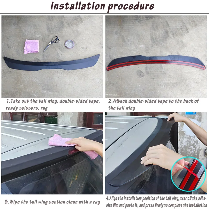 99Cm Car Universal Rear Roof Spoiler For Volkswagen VW Accessories Golf 6 VI Mk6 Gti Gtd Gloss Black ABS - view 6