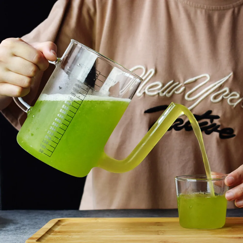Oil Kettle Filter Cup Heat-Resistant Cold Water Kettle Household Juice Pot Tight Lid Easy Clean Cold Water Container 1000Ml