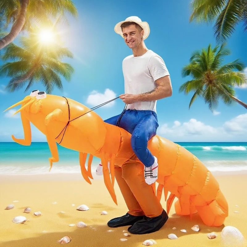 

Adult cycling mantis shrimp inflatable costume marine animal sets props Halloween cosplay party holiday celebration party gifts