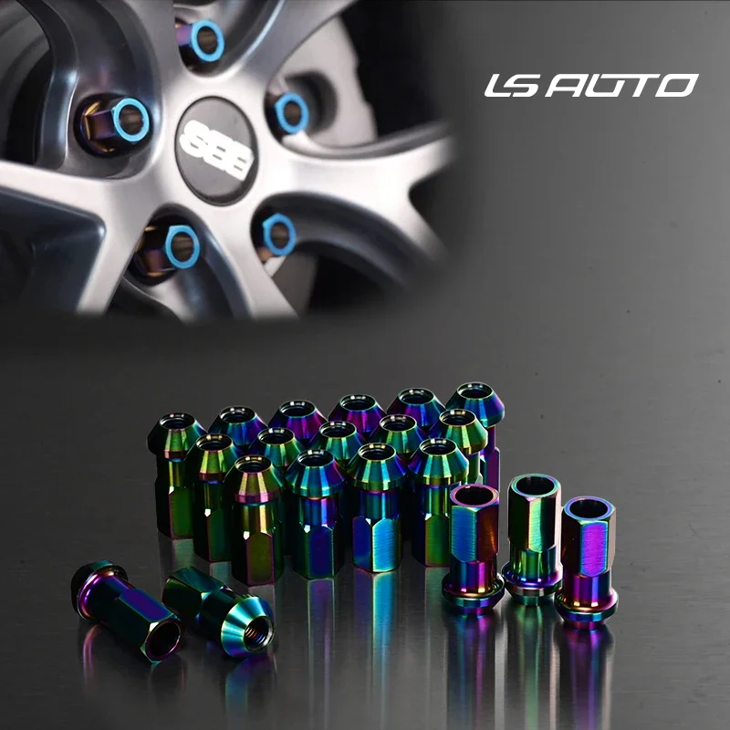 

Car Titanium Alloy Rainbow Wheel Nuts Wheel Titanium Lug Nuts M12x1.5/M12x1.25