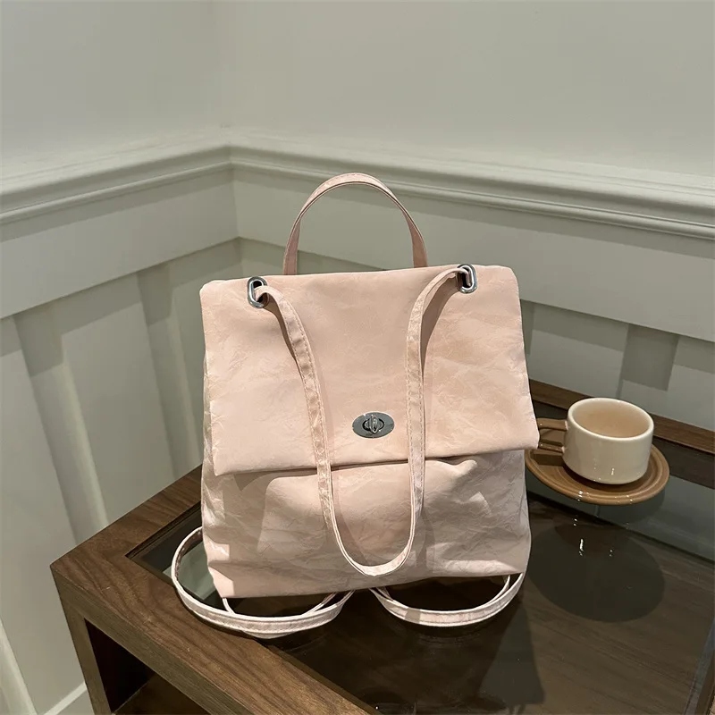 حقيبة ظهر عصرية للنساء من النسخة الكورية، حقائب ظهر جديدة بسيطة وكاجوال ذات سعة كبيرة ومتعددة الاستخدامات لمسافات قصيرة