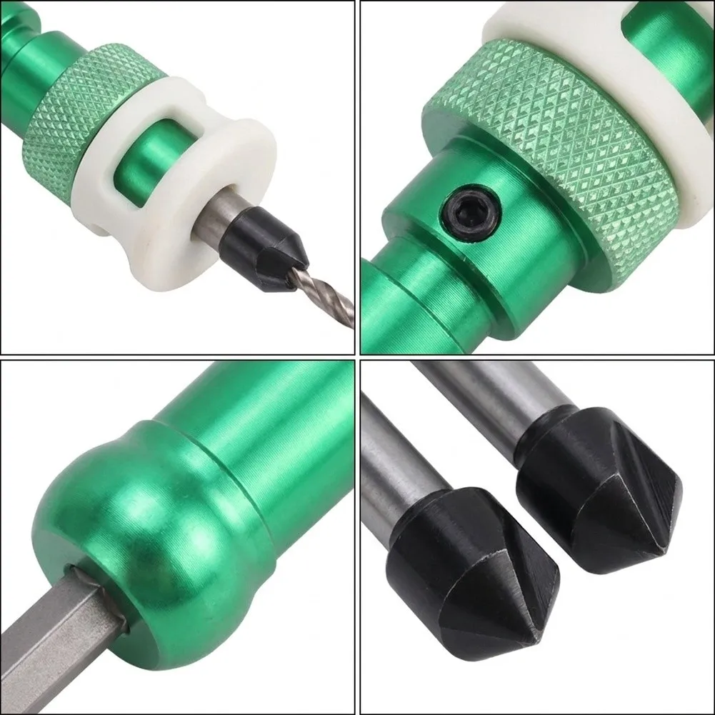 7PCS Countersink Drill Bit Set with Adjustable Depth Stopper for Use in Woodworking Carpentry and General Assembly Tasks