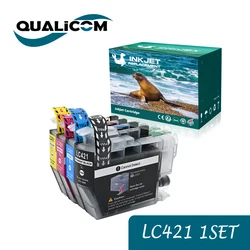 Qualicom-cartucho de tinta LC421 LC421VAL LC421, 1 Juego, 4PSC, Compatible con Brother DCP-J1050DW, MFC-J1010DW, DCP-j1140DW