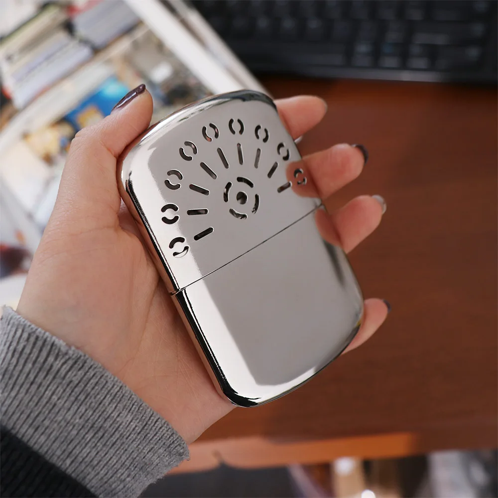 Zinc Alloy Fuel Hand Warmer Reusable Constant Temperature Pocket Hand Warmer Ultralight Vintage Handy Hand Heater Camping