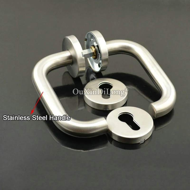 

European Mortise Door Locks Passage Entry Fire Proof Door Lock Door Handles+5072/5572/6072 Lock body+70/75/85 Lock Cylinder+Key