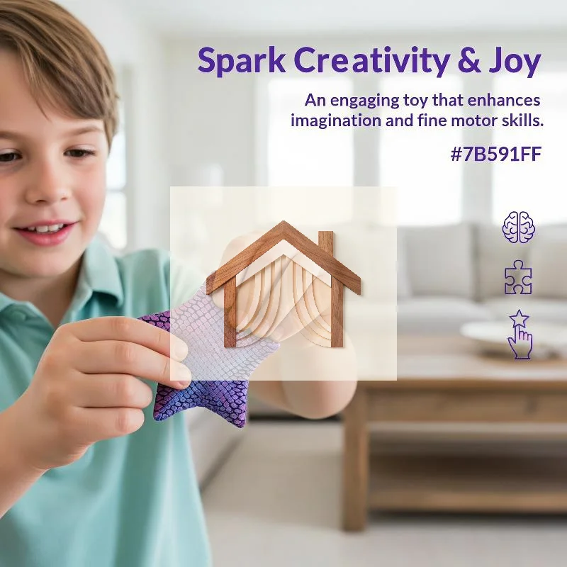 3D Printed Articulated Starfish Fidget Toy Washable Flexible Stress Relief Toy for Adult Kids Daily Fidgeting