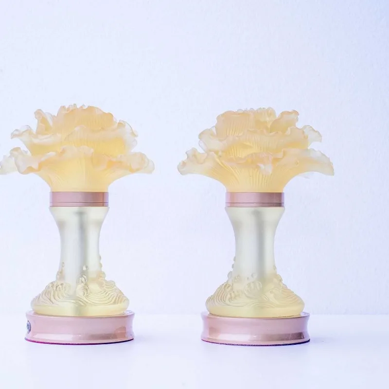 Amber Peony 6-inch lamp villa, guest room home entrance, housewarming home furnishing, ornament