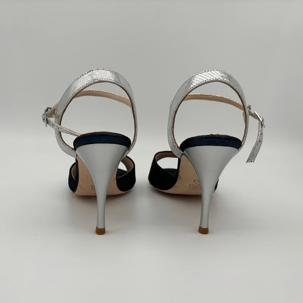 Two Tone Colors  Leather Argentina Tango Shoes Leather Hard Sole 7.5cm 9cm Heel Party Shoes Shipping Free   Flamico Shoes