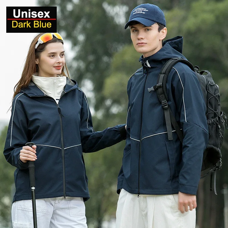 Unisex's Waterproof Hiking Reflective Windproof Windbreaker Camping Hunting Running Trekking Fishing Coats Lovers