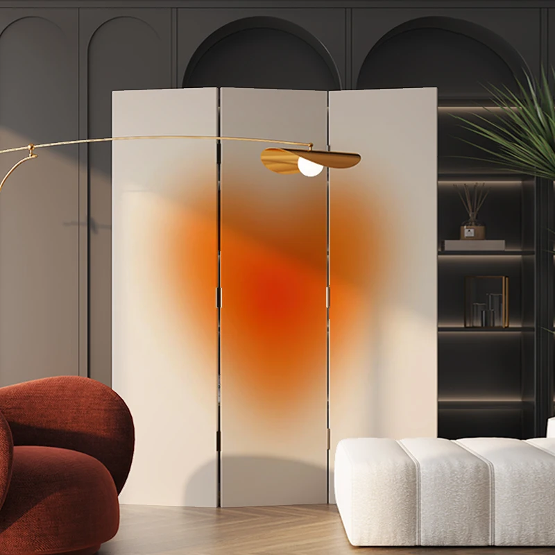 

French modern simple folding screen partition living room room block restaurant Internet celebrity store clothing store backgrou