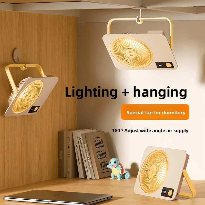 

2400 мАч Настольный циркуляционный вентилятор большой емкости Портативный настольный вентилятор Перезаряжаемый 6-скоростной регулируемый настенный вентилятор Охлаждающий вентилятор