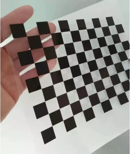 2pcs Optical Calibration Board Film Reticle, High-precision Machine Vision Checkerboard Grid Test Calibration Card