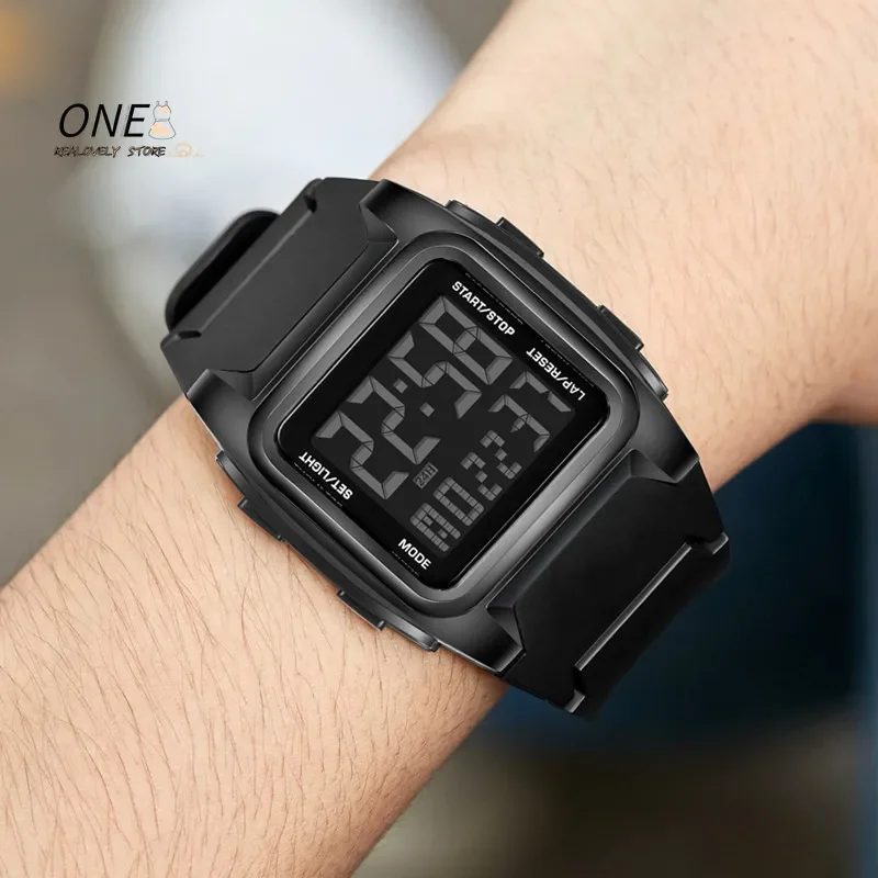 Men's Digital Watch 50M Waterproof Outdoor Sport Watch Date Multifunction Military Alarm Clock LED Wristwatch for Man Boy