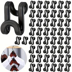 50 pieces mini hangers for closet connectors, hooks cascade plastic, closet coat organizer, hanger space saver