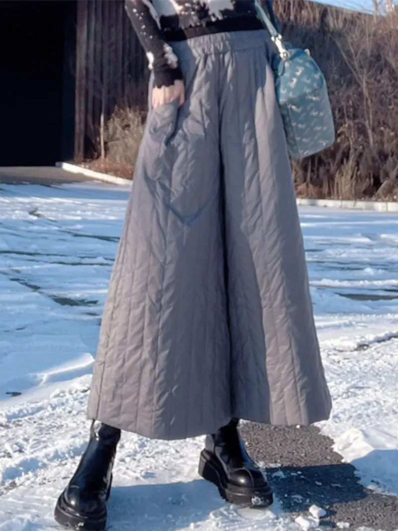 Popular Skirts and Pants 2025 Winter New Women's Down Cotton Pants for Outer Wear