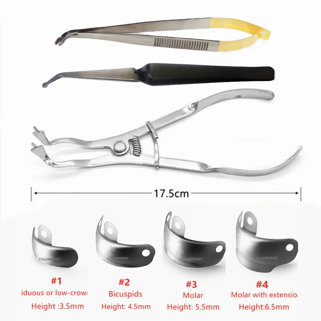 

Dental Sectional Matrix System Dental Sectional Contoured Metal Matrices Pliers Matrix Band Tweezers Resin Clamping Ring Pliers