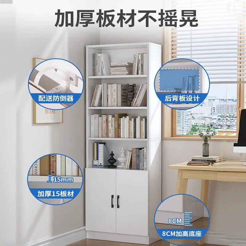Bookcase Bookshelf Floor-to-ceiling Locker Display  Bay Window  Household Solid Wood Combination Cabinet S