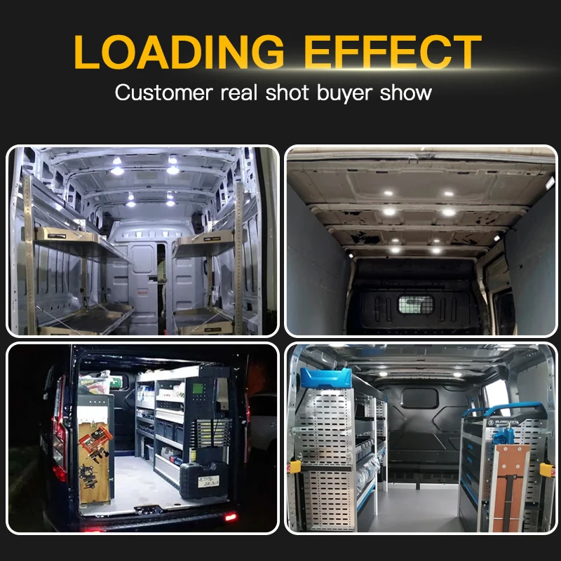 2x لفورد ترانزيت كونيكت 2016 البضائع العبور فان 2023 ترانزيت 350 HD LED الداخلية البضائع قبة ضوء العبور MK6 MK7 MK8 ساعي