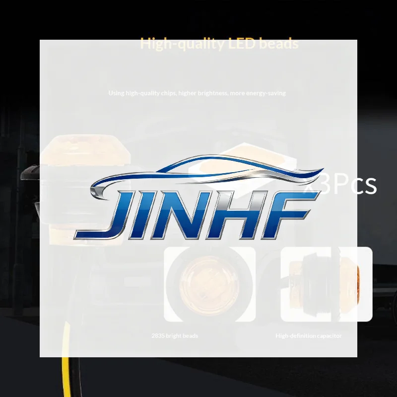 

5 шт. миниатюрных круглых светодиодных боковых габаритных фонарей высокой яркости 24В для грузовиков, прицепов, автомобилей, универсальные