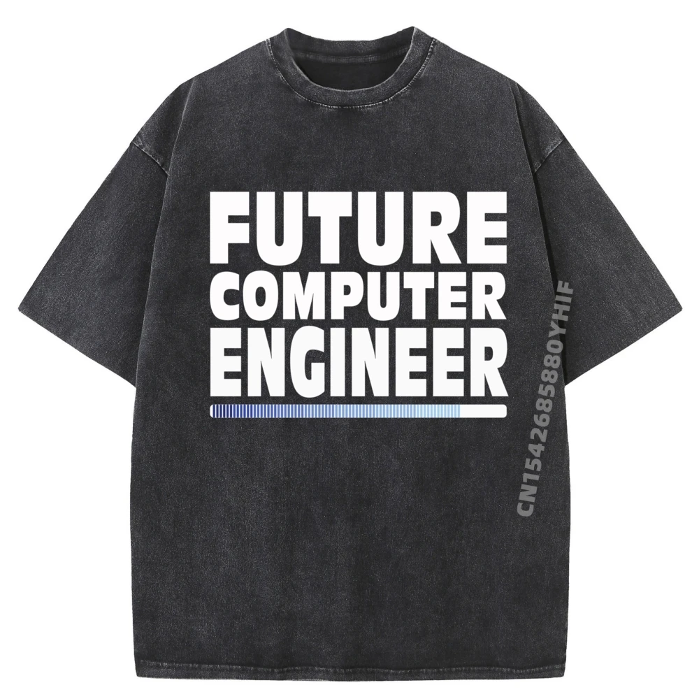 

Мужские топы с принтом Future Computer Engineer Мужская одежда Футболка с рисунком Мужская минималистичная стираная футболка с коротким рукавом