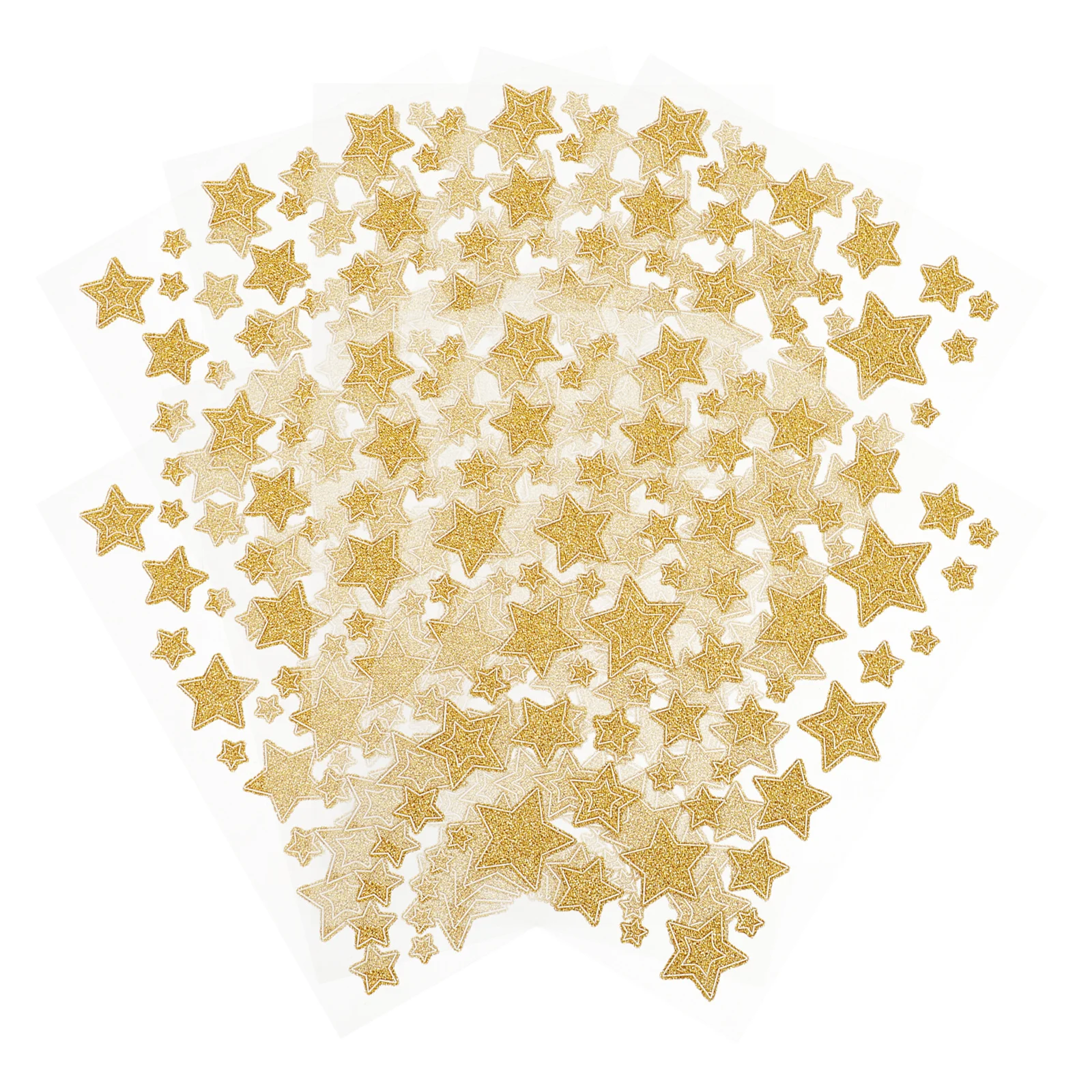 

10 Sheets Colored Star Stickers Self-Adhesive Glitter Reward Decals for Appraisal Charts Homework Incentive Classroom