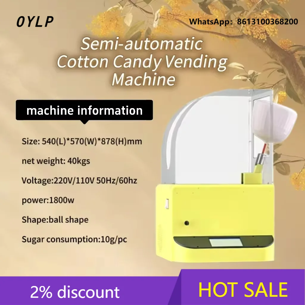 OYLP High-Performance Smart Cotton Candy Machine - Delicious Snack Maker, Perfect for Festivals, Parties & Events