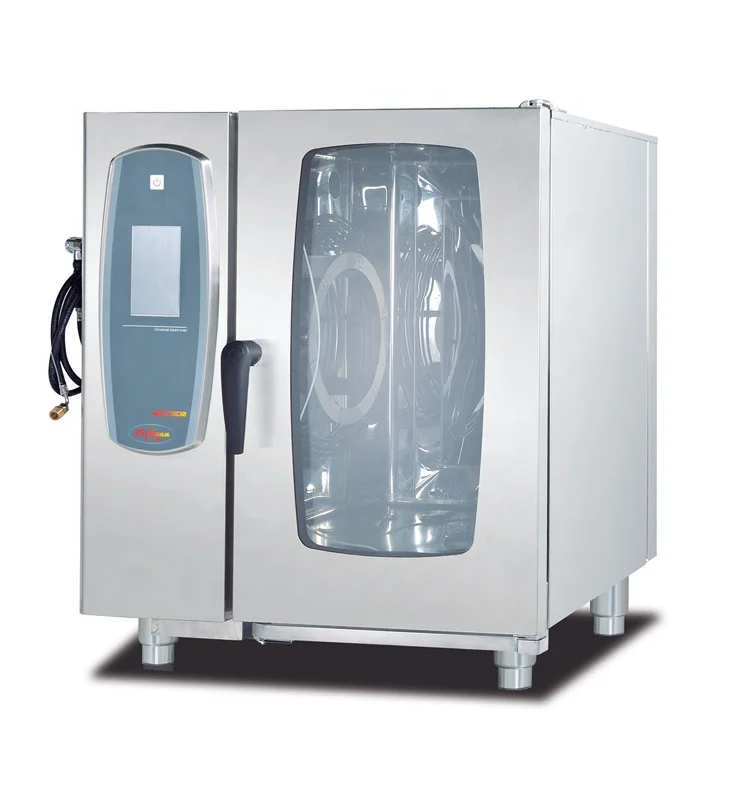 Smart Commercial Electric 10 Trays Combi Steamer Oven Wholesale Digital Automatic Cleaning Catering Baking Equipment Hotels