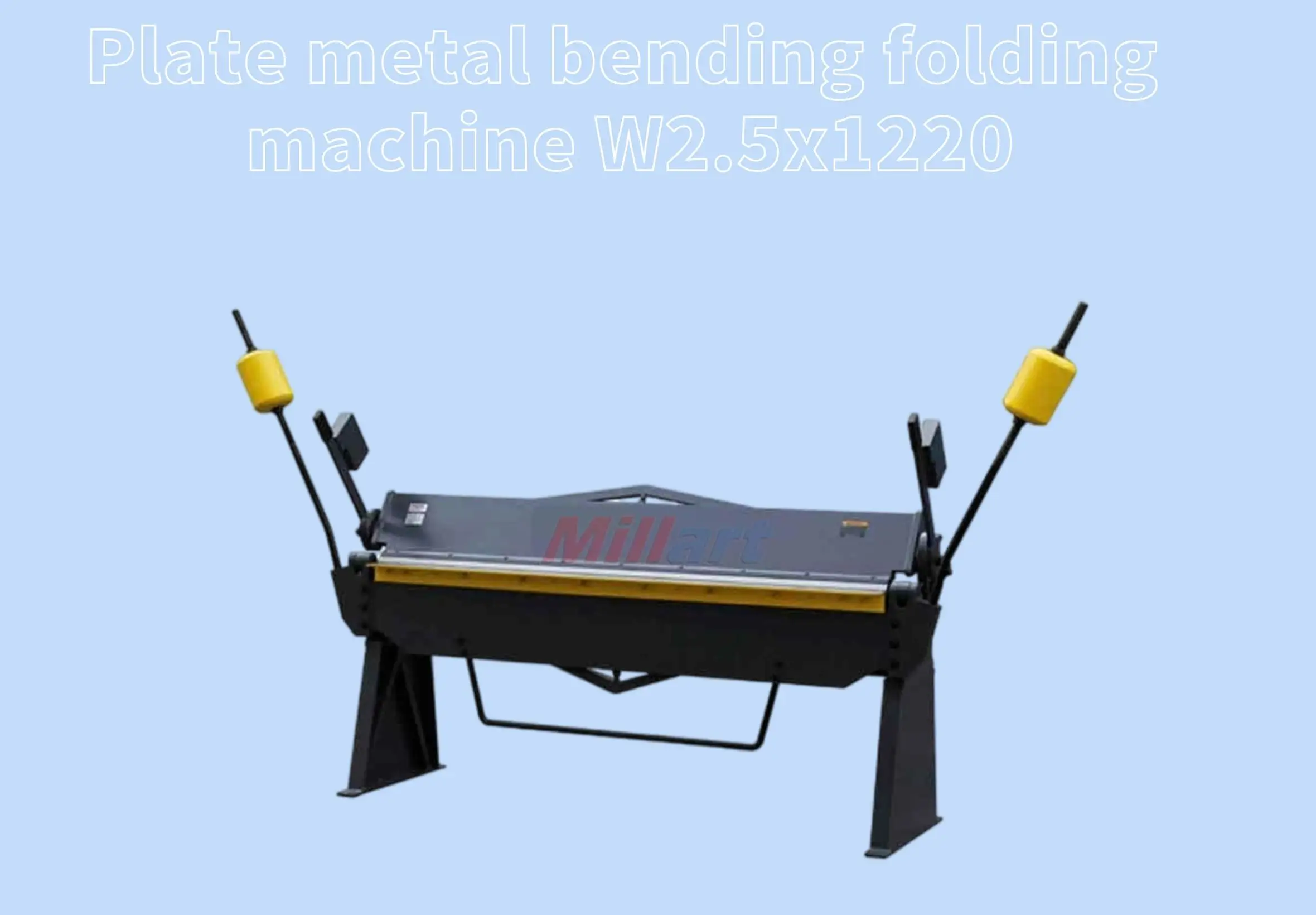 Manual Plate Metal Bending Folding Machine Synchronized W2.5x1220 for Aluminum and Stainless Steel-Discount Price!