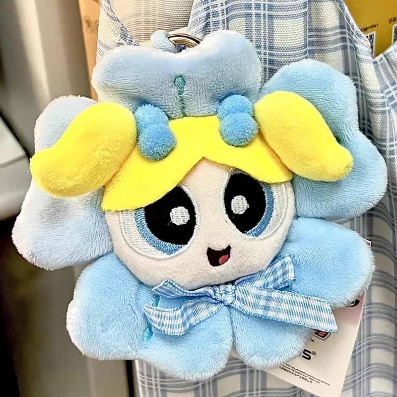 Pluszowe zabawki anime Powerpuff Girls, seria Cherry Blossom, urocze pluszaki z kreskówek, zawieszka do plecaka, dekoracja.