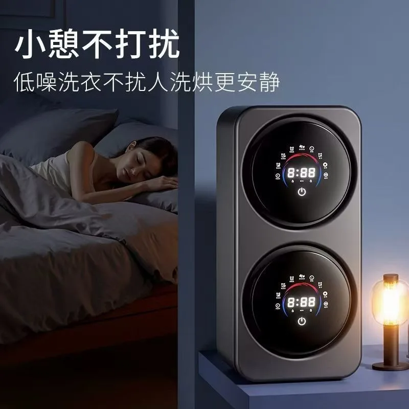 Compact Double Tub Clothes Washing Machine, Portable Mini Laundry Washer For Dormitory Household Small Garment Cleaning