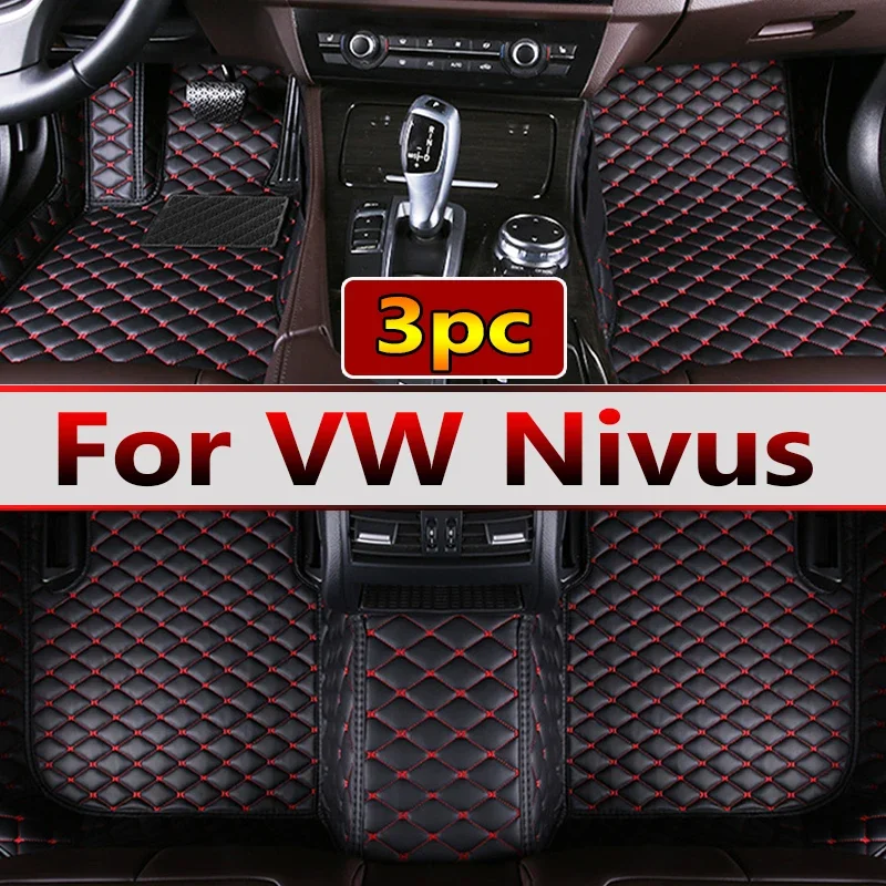 Car Floor Mats For VW Nivus 2018-2024 DropShipping Center Auto Interior Accessories 100% Fit Leather Carpets Rugs Foot Pads