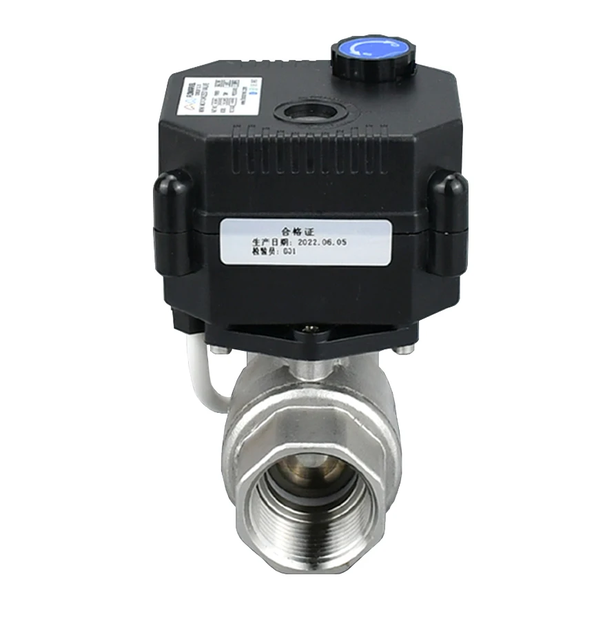 1/2" 3/4" 1" 1-1/4" Waterproof Motorized Ball Valve With Manual Switch DC12v DC24v DC9-36 Stainless Steel Electrical Ball Valve