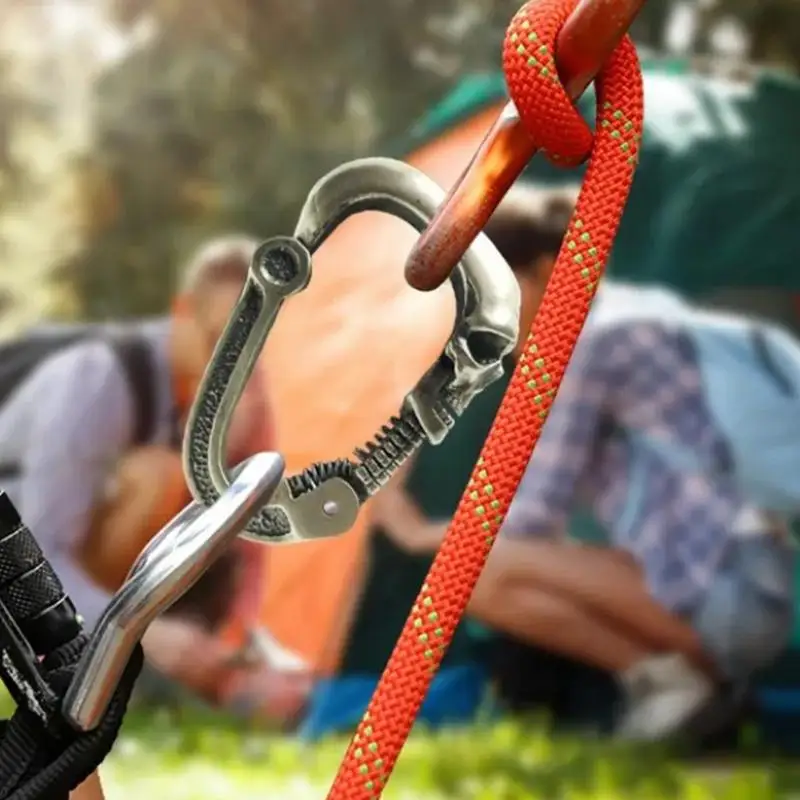 

Карабин из нержавеющей стали с черепом, готический карабин, брелок для ключей, портативный нержавеющий брелок, карабин в стиле панк для рюкзака