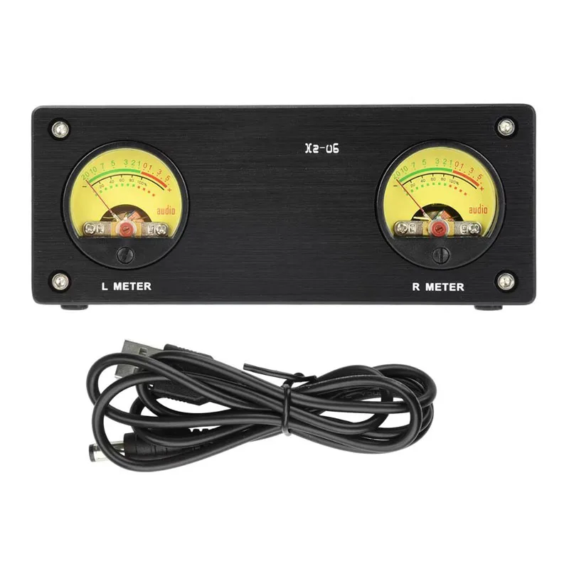 DC 5V Audio VU Meter Signal Level Indicator with 3.5mm & RCA Jacks Xz-U6
