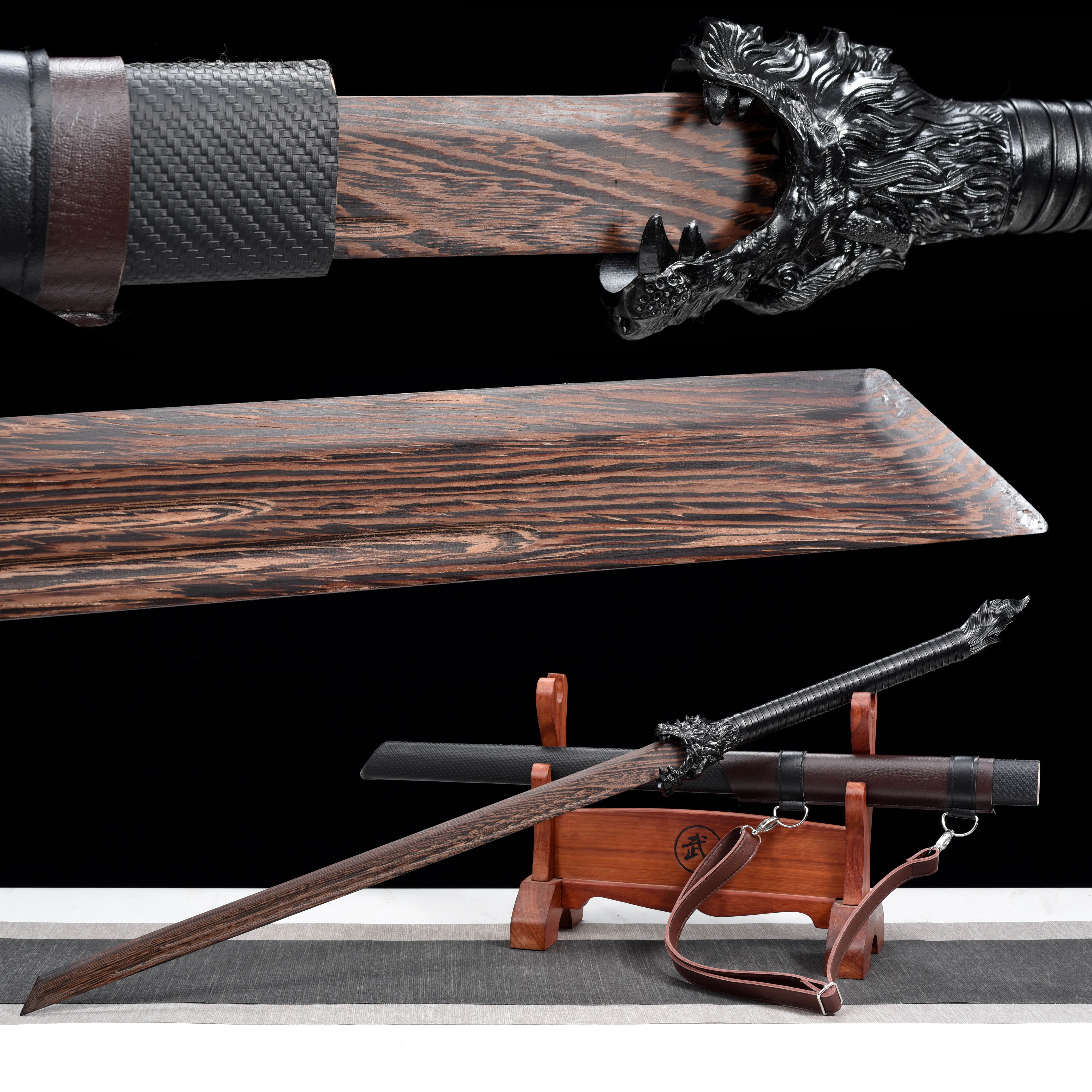 

120cm Japanese Samurai sword training, wooden sword role-playing, medieval weapon replica, Halloween ninja, handcrafted wooden