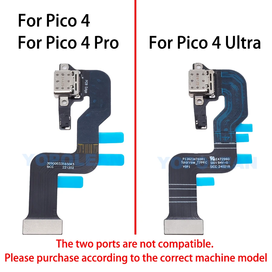 For Pico 4 / Pico 4 Pro / Pico 4 Ultra VR Headset Charging Port