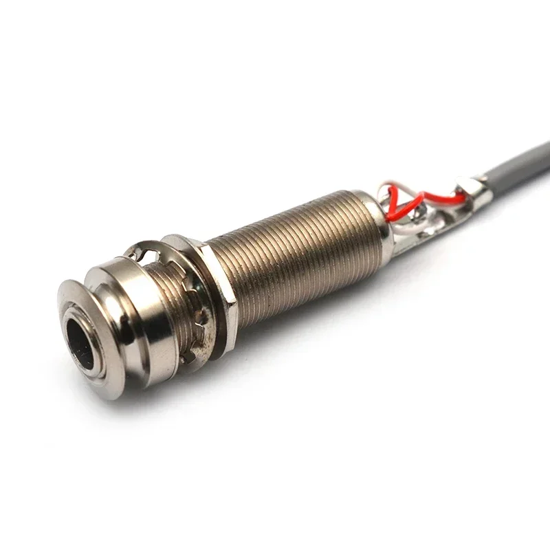 Acoustic Guitar Endpin Jack Socket 6.35mm Pin Plug 3-Pin Wire - Audio Equipment Accessory