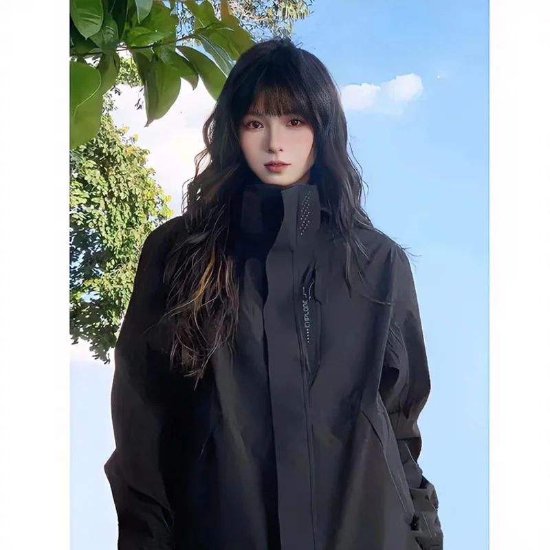 

Американская мужская демисезонная куртка 3-в-1 для активного отдыха, водонепроницаемая, ветрозащитная, для альпинизма, с воротником-стойкой, на молнии