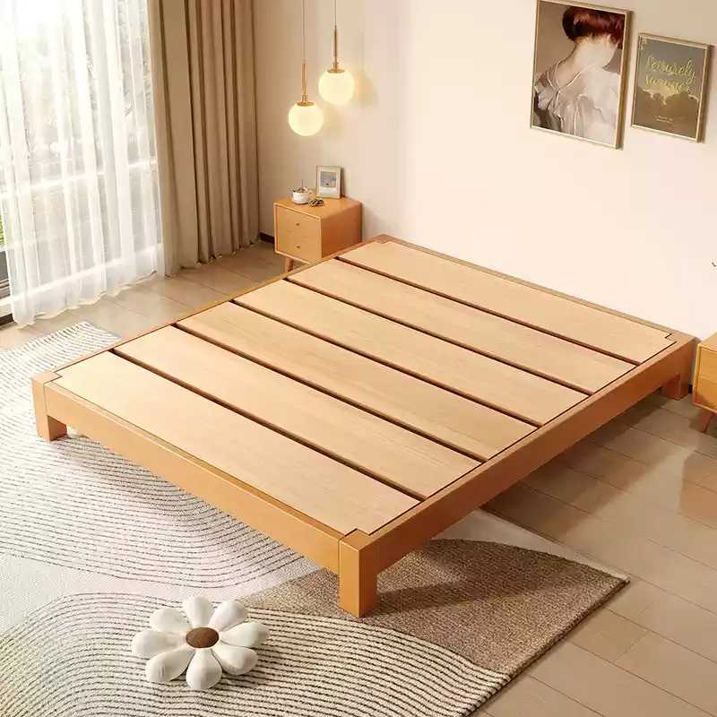 Full Size Bed Frame Children Double Bed Frame Nordic Style Modern Simplicity Cama Matrimonial Room Furniture Bedside Excluded.