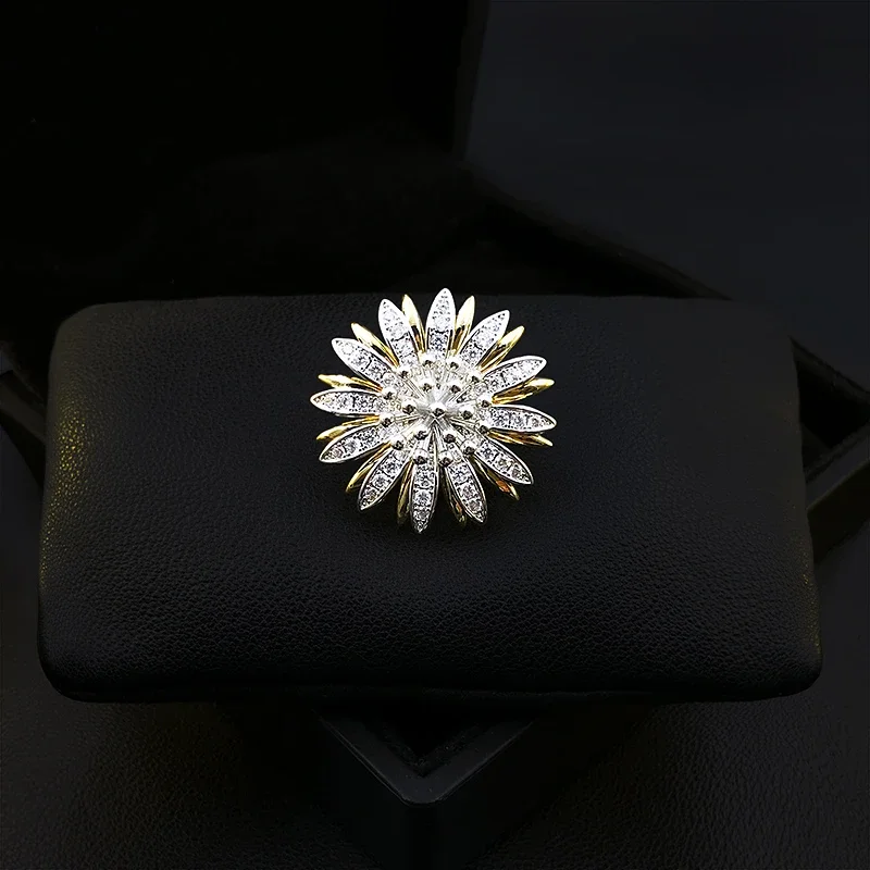 

1760 Magnetic Sunflower Brooch Exquisite High-End Corsage Magnet Pins for Men Women Suit Sweater Clothes Accessory Jewelry Gifts