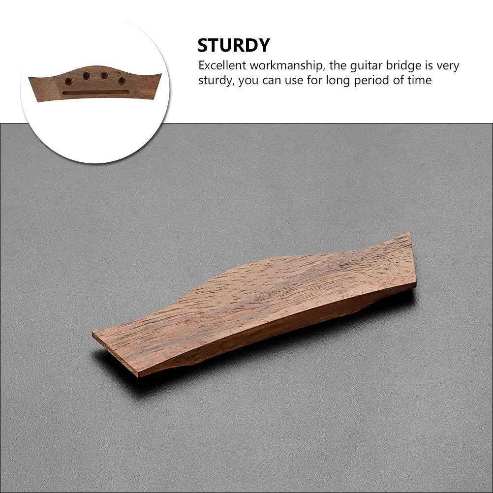 

4 String Bridge Wooden Acoustic Guitar Bridge Replacement For Repair Upgrade Hardwood Guitar Parts Sustain Tone