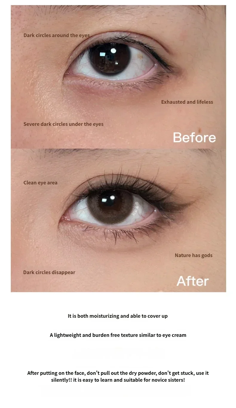 SHAQINUO Penna correttore Crema di seta morbida - Copertura impeccabile Cicatrici da acne Macchie scure Cerchi Schiarente Trucco a lunga durata CO:02