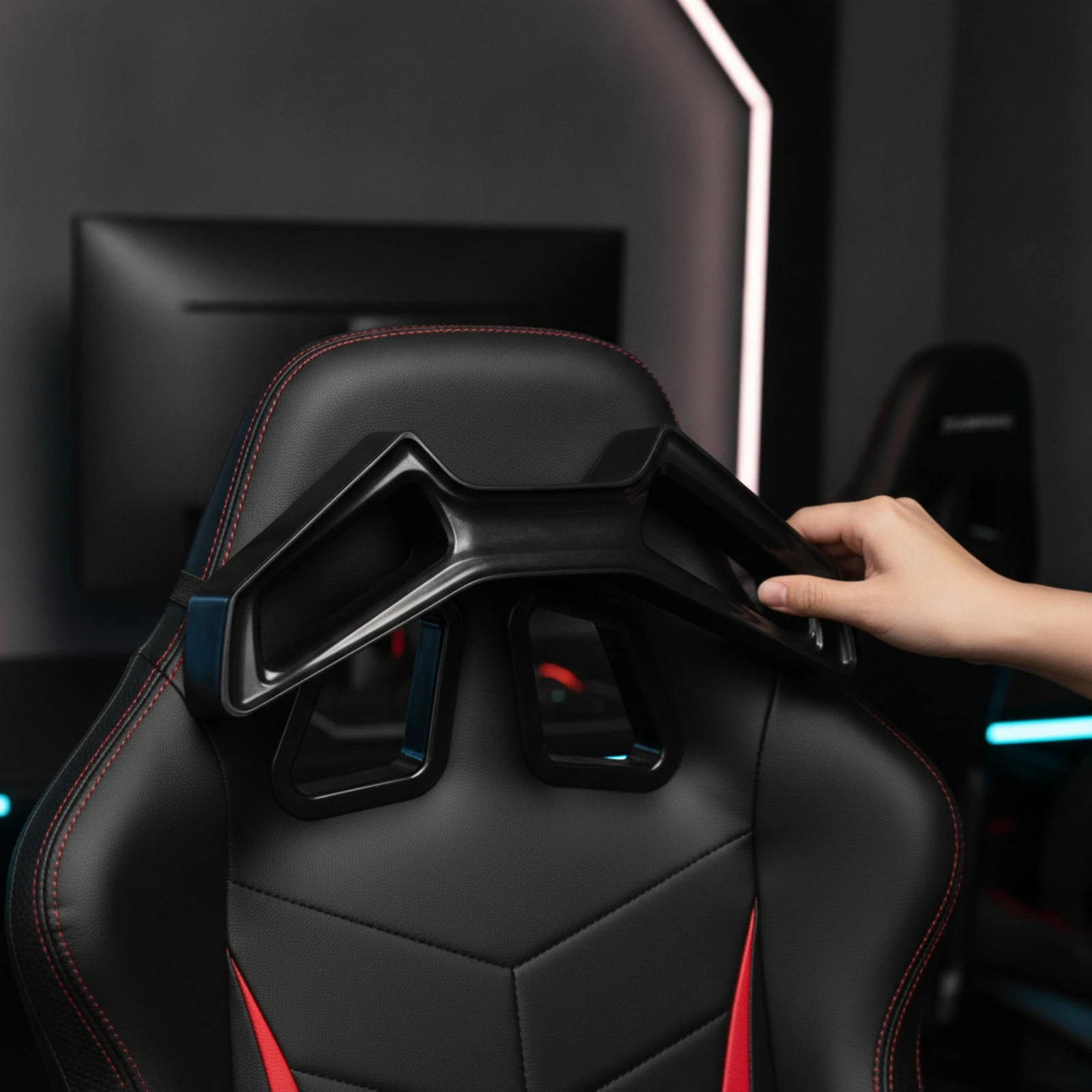 Gaming Chair Bracket Easy to Install Chair Bracket Replacement Part Symmetrical Hardware Rigid view 6